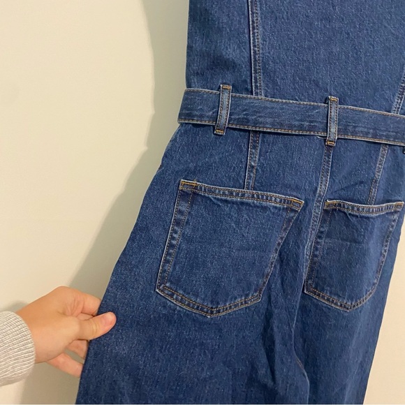 NWT Reformation Calypso Wide Leg Denim Jumpsuit size 0 - Picture 15 of 16